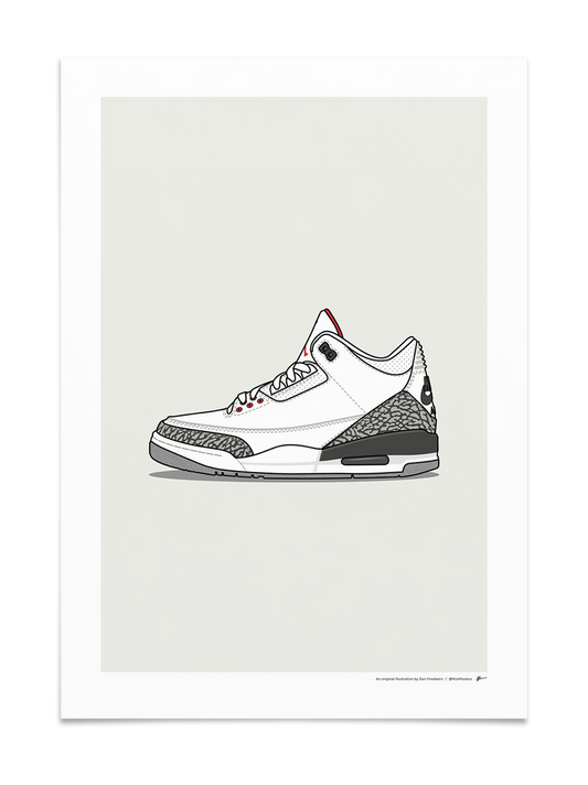 Jordan 3 Free White Cement