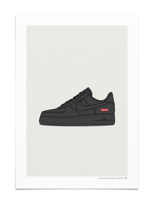 Supreme Air Force 1 Low Black