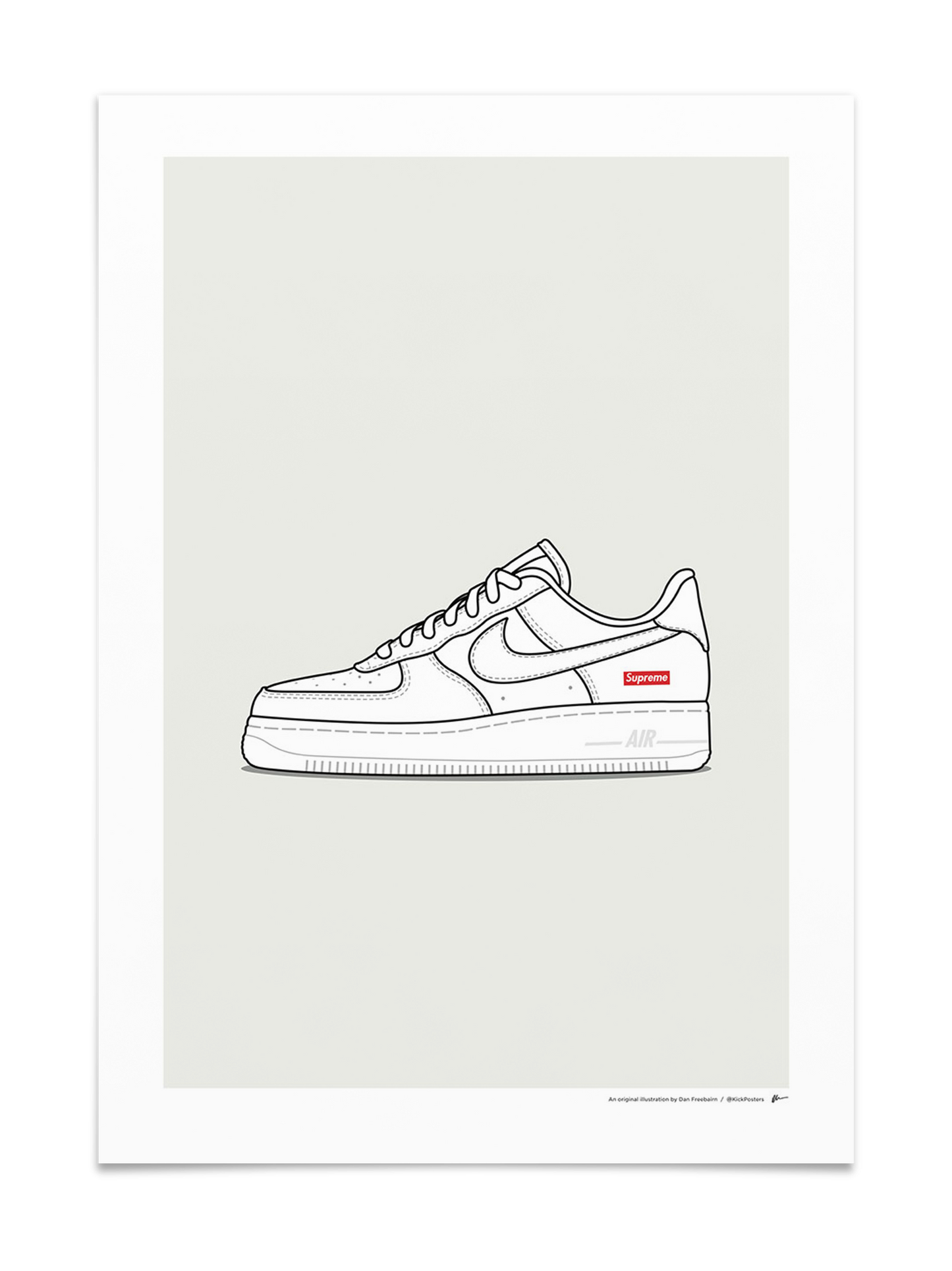 Supreme Air Force 1 Low White