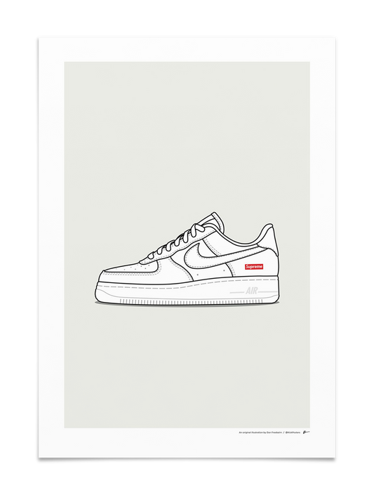 Supreme Air Force 1 Low White