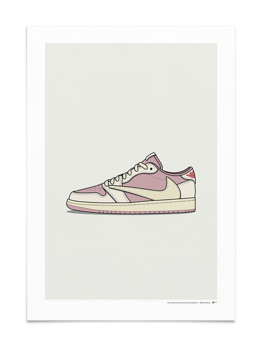 Travis Jordan 1 Low Shy Pink